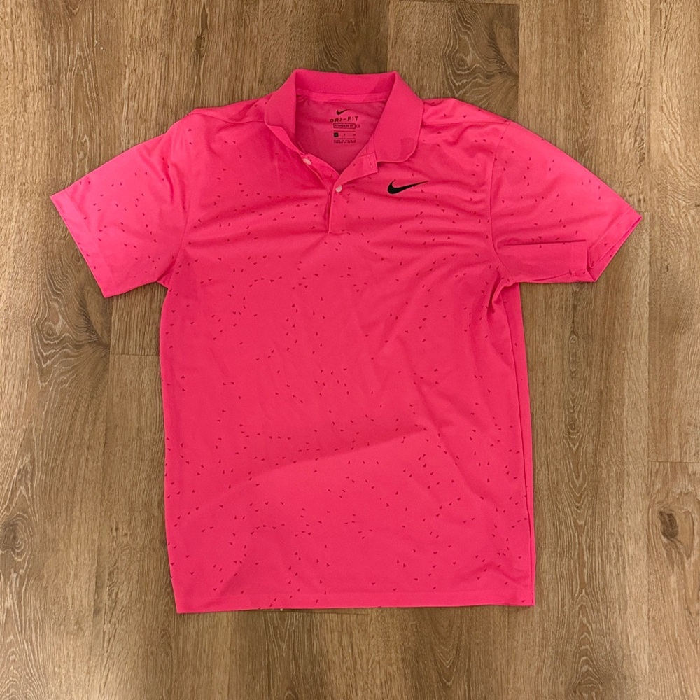 Nike Men's Vibrant Pink Polo Shirt